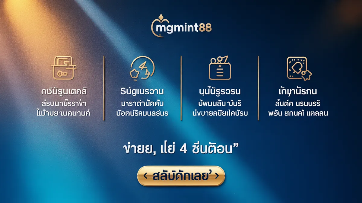 ขั้นตอนการสมัครสมาชิก MGMINT88 แบบง่ายๆ 4 ขั้นตอน